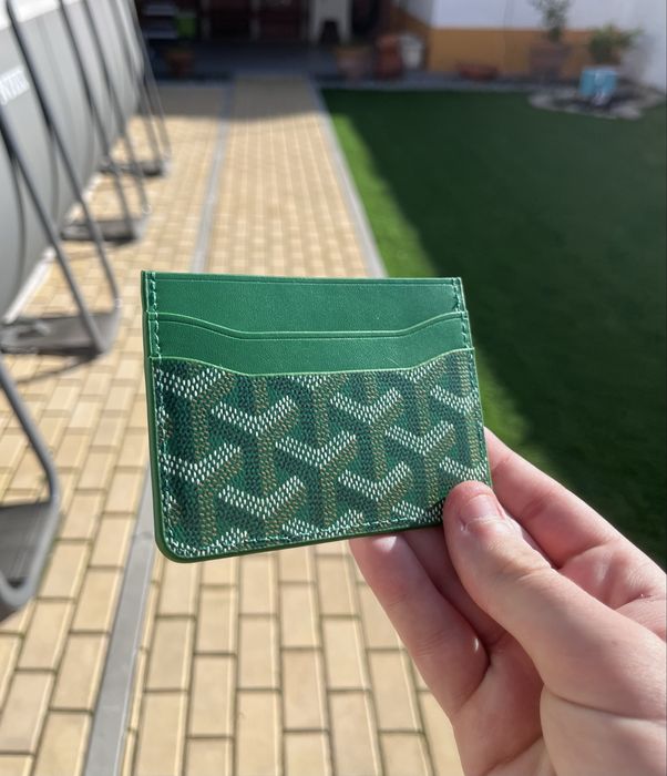 Porta cartões goyard verde