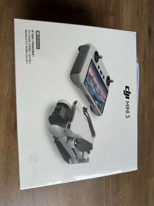 Nowy.Dron DJI Mini 3 Fly More Combo (DJI RC) Wideo 4K HDR 249gr