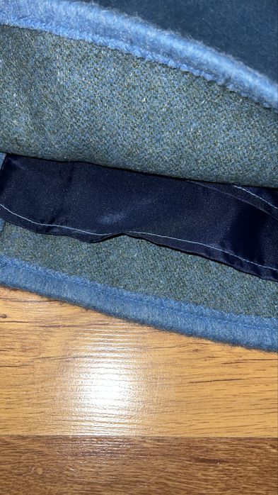 Gruba pluszowa spódnica hand made na ppdszewce niebieska L 40