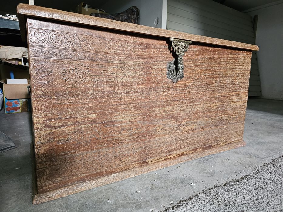 Caixa de madeira arca de madeira