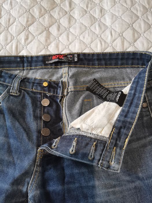 Jeansy męskie  jeans marki EMP z logo AC/DC w rozm. 32/32 W32