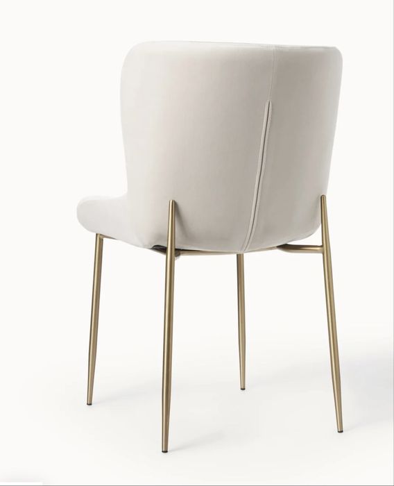 Krzesło tapicerowane z aksamitu Tess