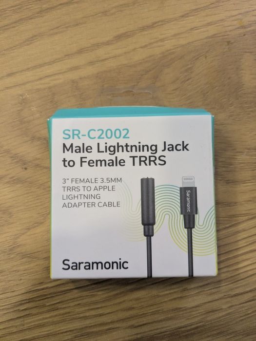 Saramonic SR-C2002 Lightning → 3.5 мм TRRS адаптер для iPhone, новий