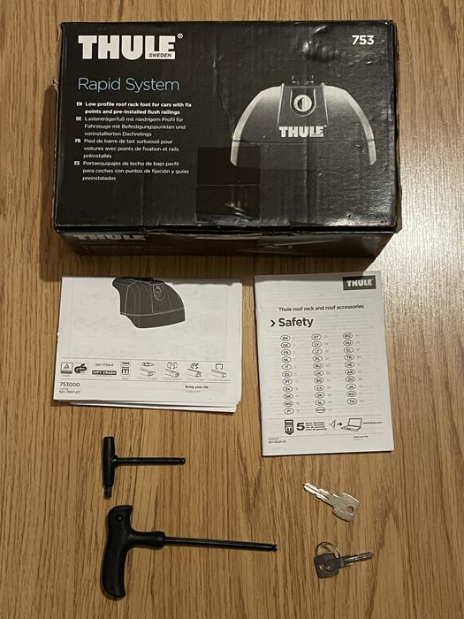 4 suportes Thule rapid system 753 + Kit 4018