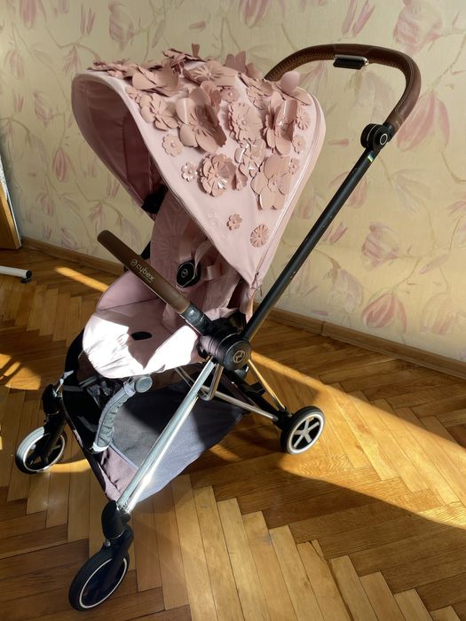 Mios коляска cybex flower pink