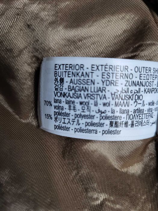 ZARA wełniane kurtka w kratkę
