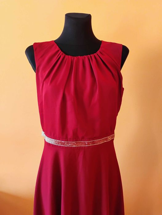 Sukienka weselna - Czerwona długa