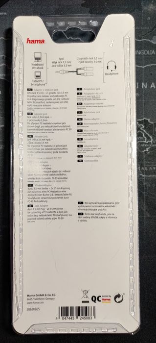 Hama - adapter z wtykiem jack