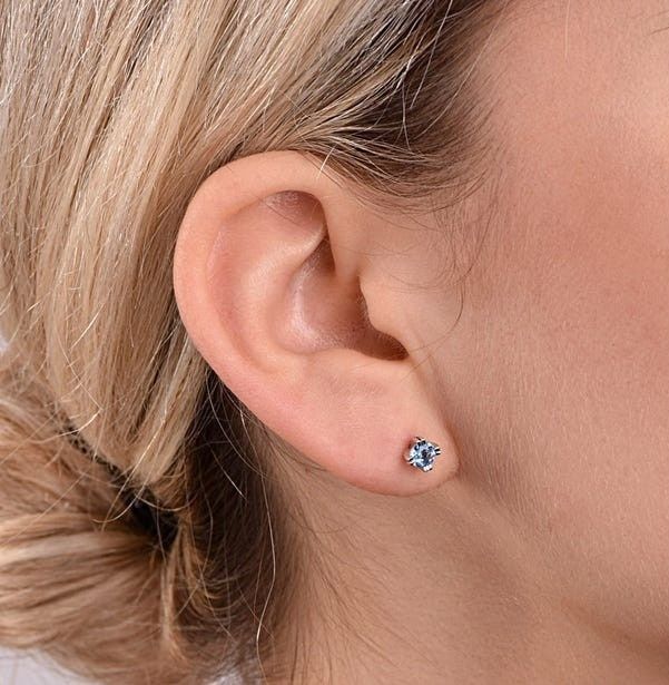 Сережки з натур. топазом срібло