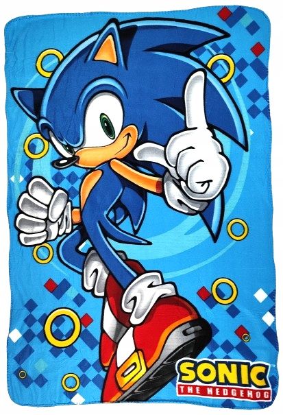 Kocyk 100x140cm Niebieski SONIC Koc sonik
