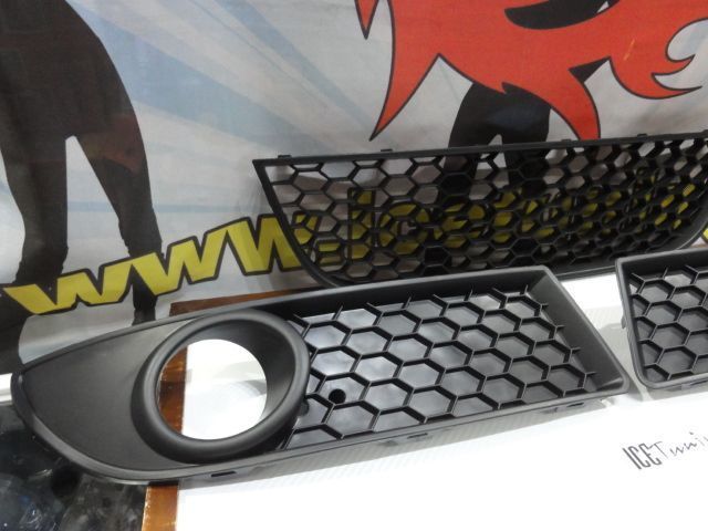 Kit 3 grelhas de para-choques vw polo 9N3 05-09 GTI LOOK abs (plastico)