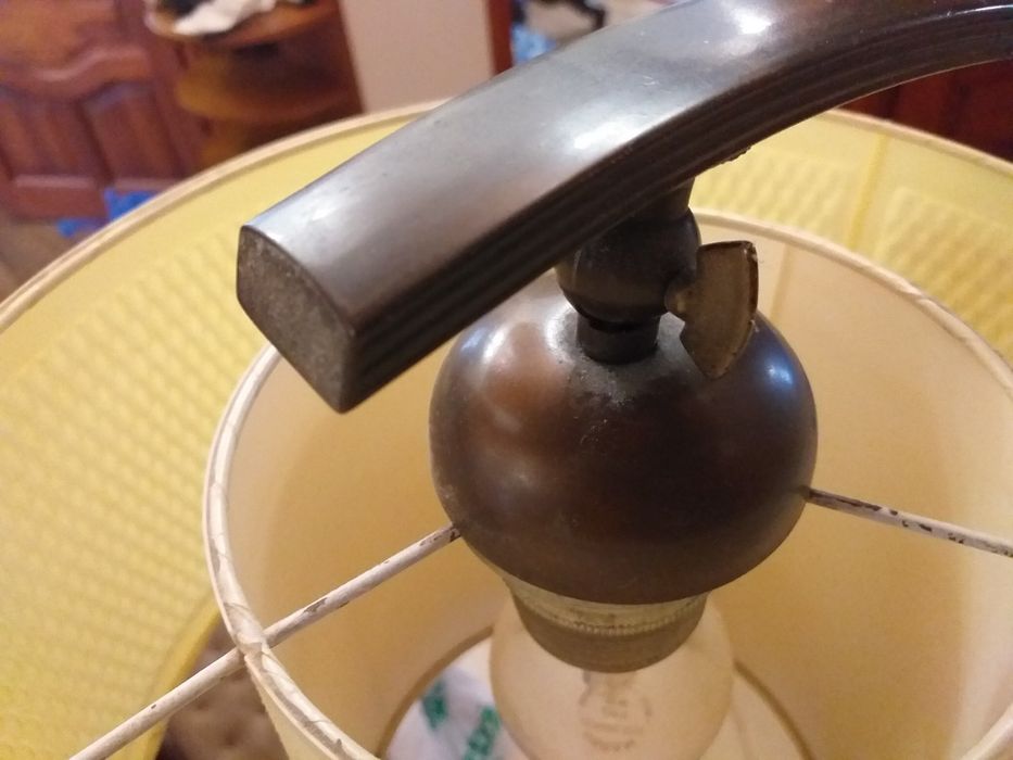 Art deco stara lampa podłogowa mosiężna orginalna