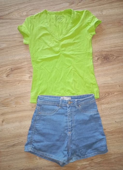 Zestaw damski na lato spodenki szorty bluzka r. M
