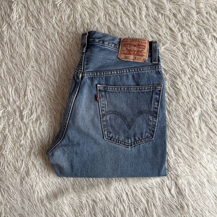 Прямі широкі блакитні джинси Levi’s 505 оригінал levis 501