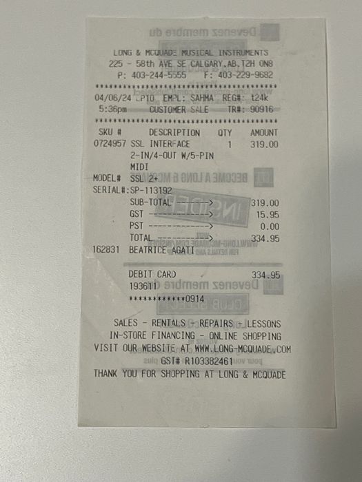 Interfejs audio SSL2+ - stan jak nowy, używany kilka razy