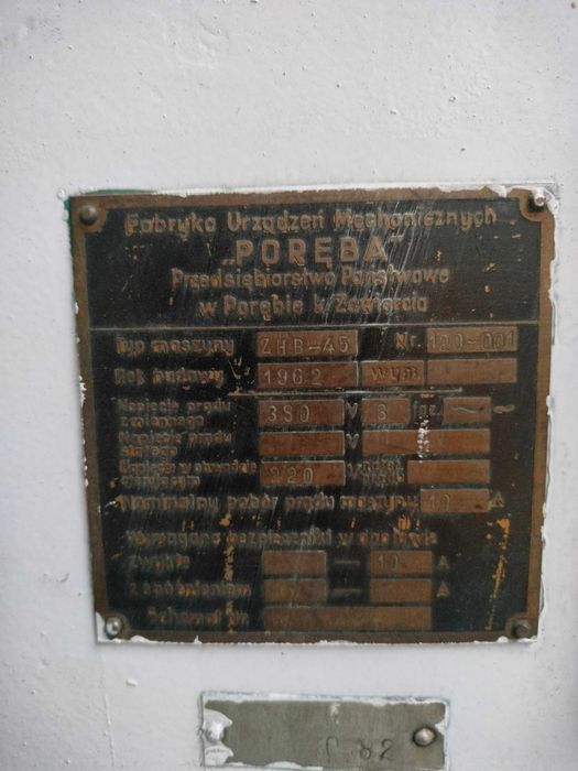 Maszyny przemysłowe frezarka tokarka PORĘBA 2zł/kg