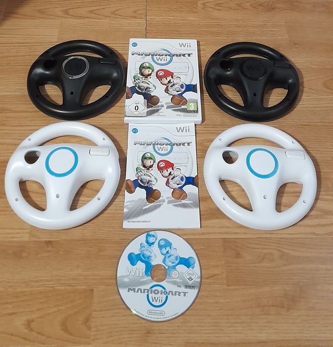 Jogo Nintendo Wii/Wii U - Mario Kart Wii + Volante Original Wii