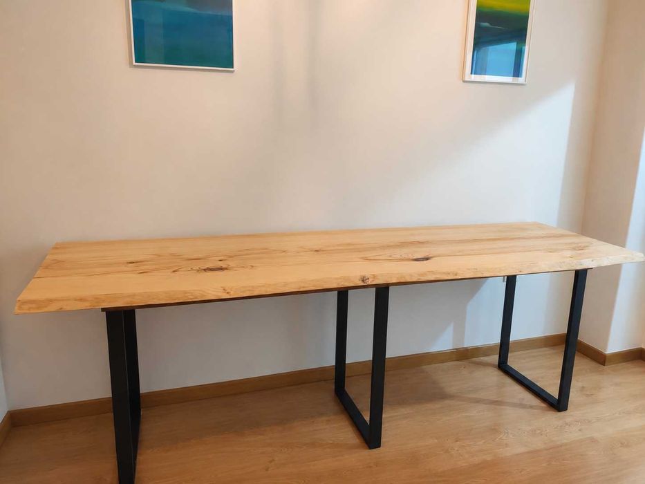 Secretária/mesa de 2,40m em madeira rústica