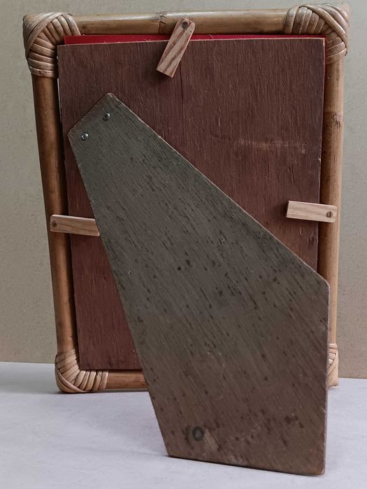 Porta retratos inédito em cana de bambu, artesanal