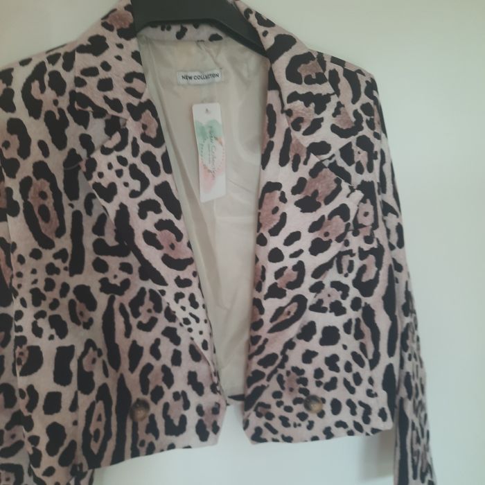 Marynarka krótka panterka jesień