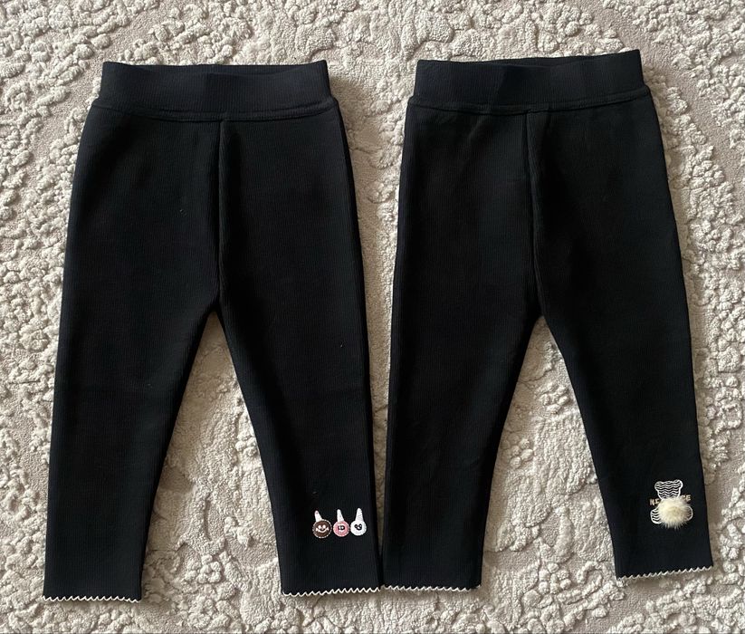 Дитячі зимові лосини на велюрі рубчик для дівчинки  92-116