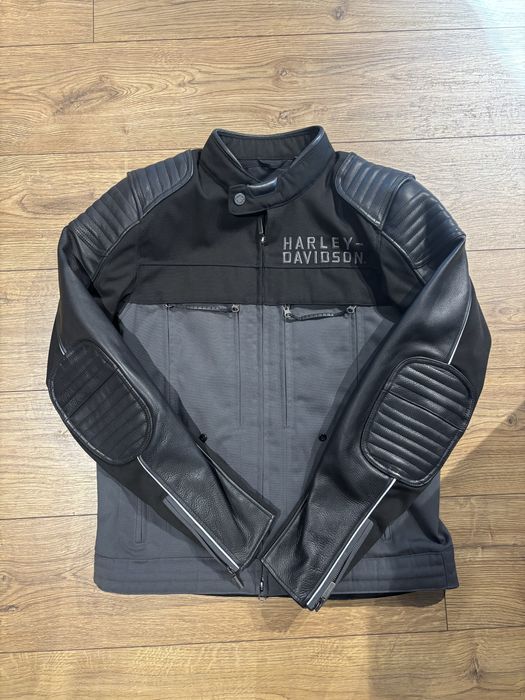 Kurtka harley davidson z dodatkiem skory wentylacja rozmiar l