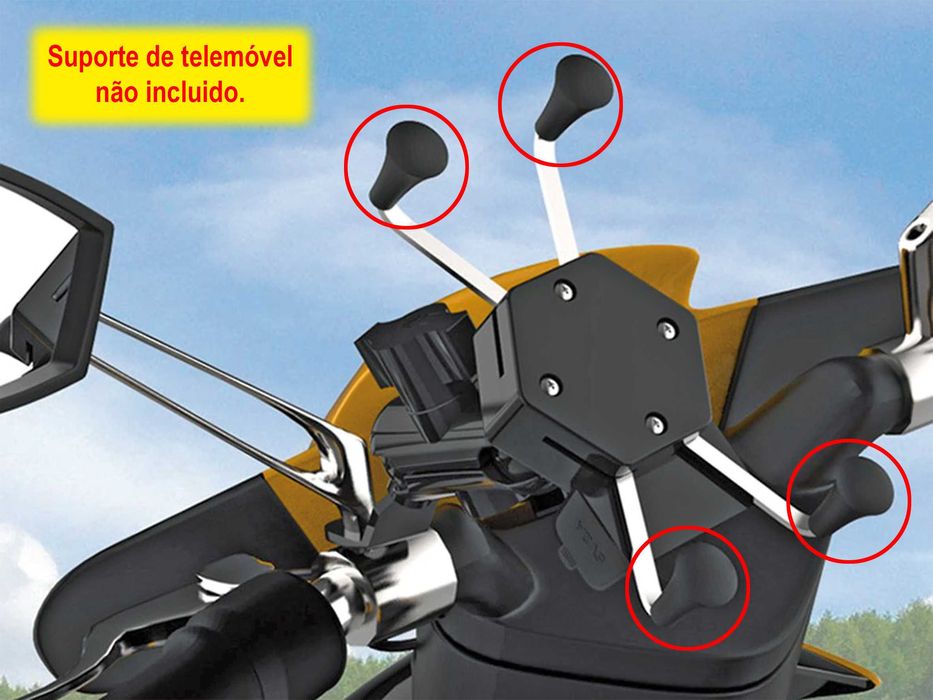 Borracha para suporte de telemóvel para mota ou bicicleta