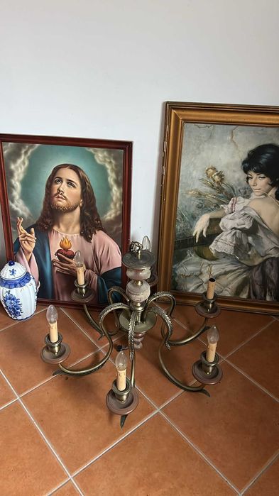 vários candeeiros de tecto vintage