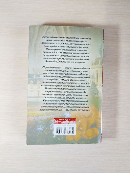 Чёрный тюльпан Александр А. Дюма исторический роман книга книжка