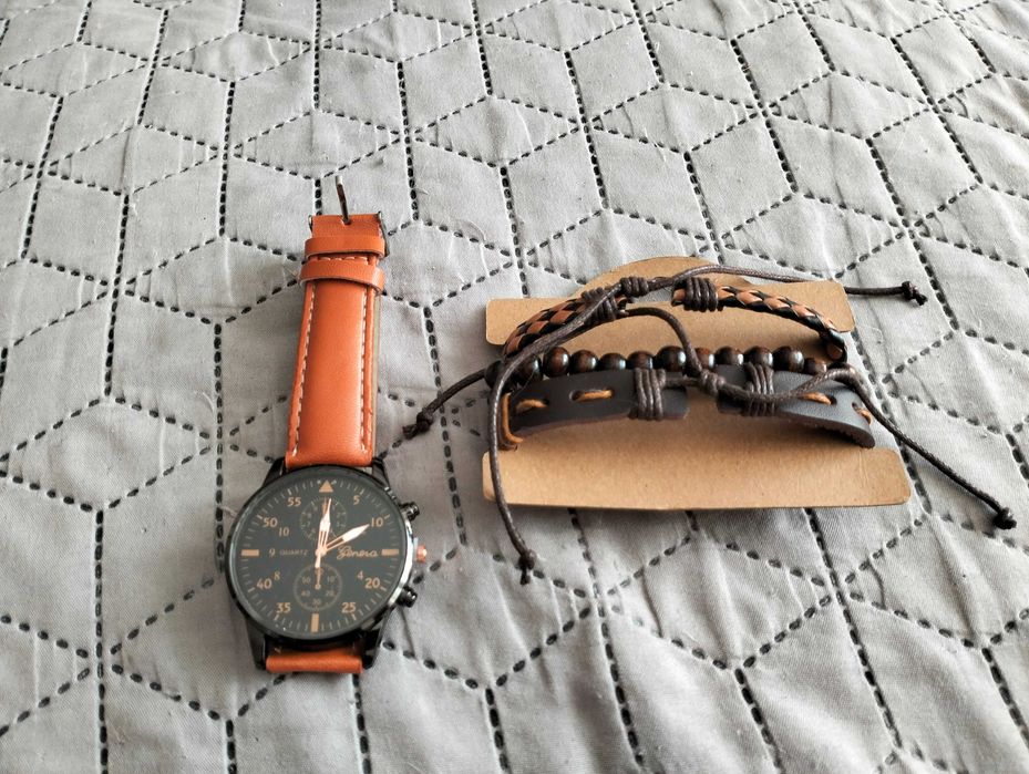 Elegancki zegarek męski+biżuteria.