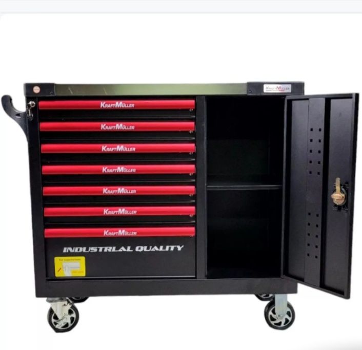 Carinho de Fermentes com 7 gavetas cheias Kraft mulher alemão