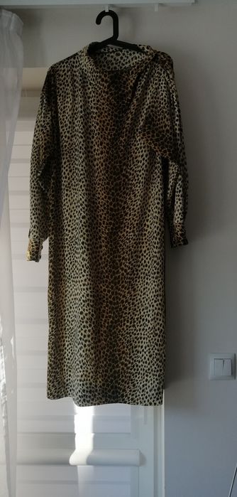Sukienka panterka, one size, oversize, ciążowa, sukienka długa