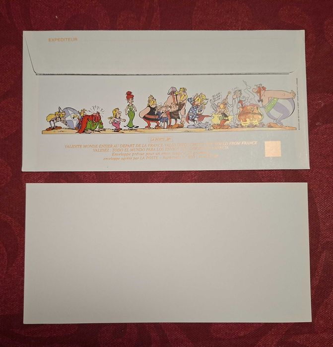Postais ilustrados de Asterix e subscritos