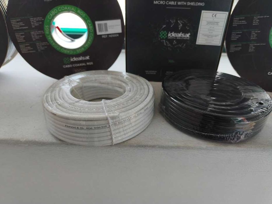 PROMOÇÃO:Cabo Coaxial Bobines Idealsat;daxis e Edision