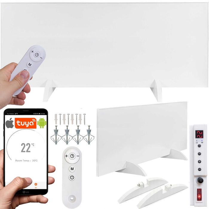 Grzejnik 900W na podczerwień promiennik  PILOT WIFI PANEL IR