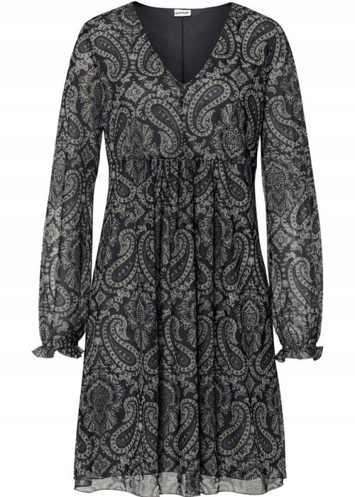 Wzorzysta sukienka z siateczki 38