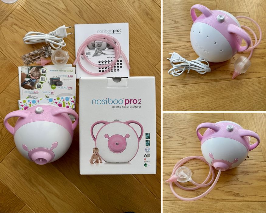Nosiboo Pro medyczny aspirator elektryczny różowy pink