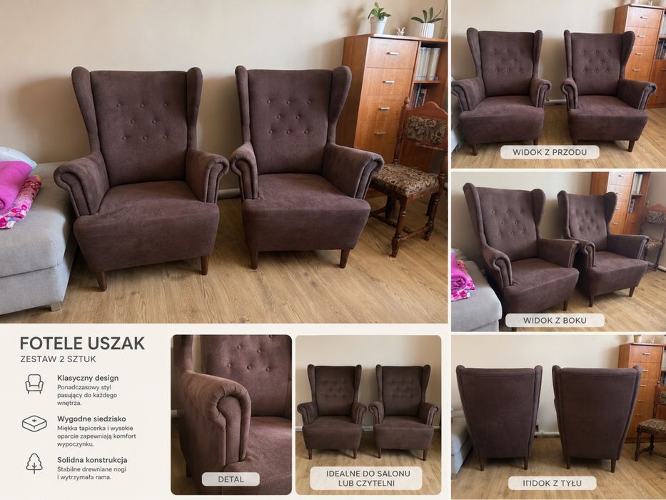 Fotele uszak komplet