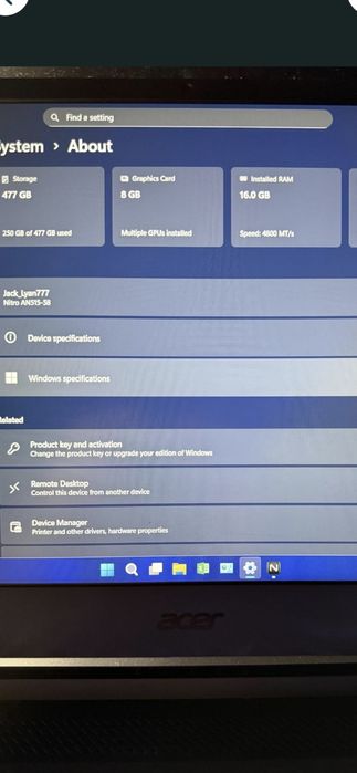 Ноутбук acer rtx 4060