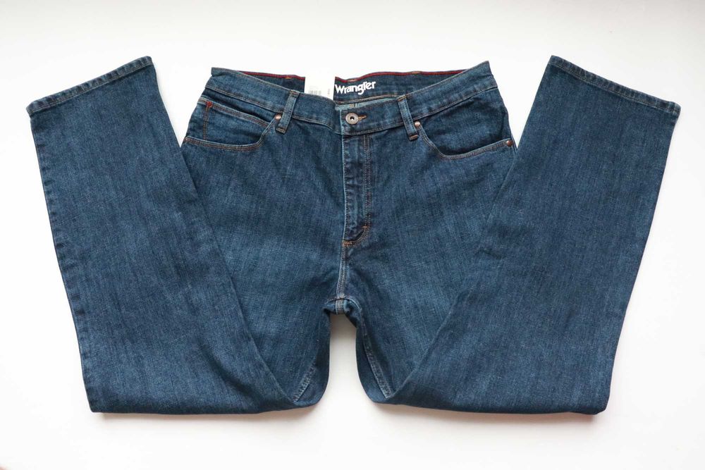 WRANGLER STRAIGHT W36 L30 męskie spodnie jeansy regular straight nowe okazja