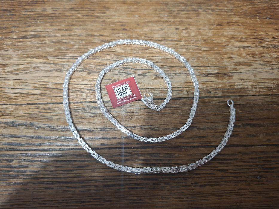 Klasyczny srebrny łańcuch KRÓLEWSKI 37,0g 60cm