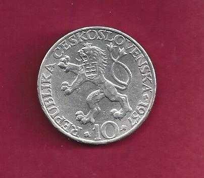 CHEKOSLOVAQUIA  10  Koron  1957   Prata