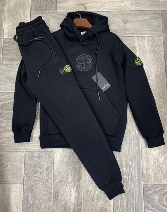 Костюм спортивный юниор теплый на флисе stone island 140-152-164-176