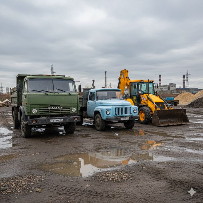 Доставка пісок щебінь чорнозем Вивіз сміття Даф Ман Оренда