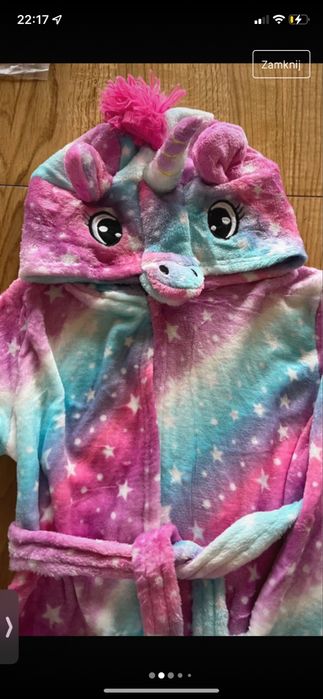 jednorozec wielokolorowy szlafrok