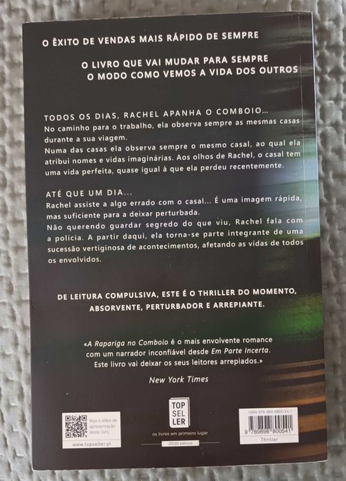 A Rapariga No Comboio, livro como novo!