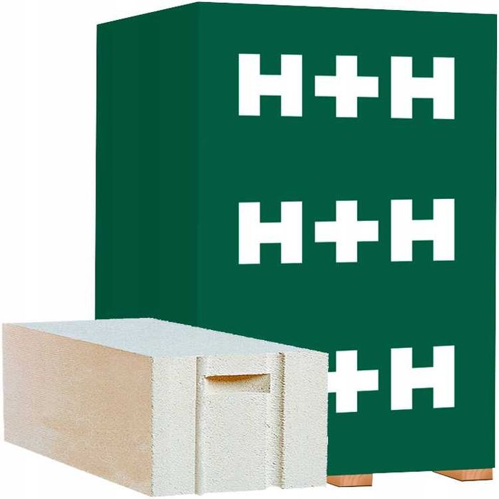 Beton Komórkowy H+H Pióro Wpust  24x24x59 klasa 500 W-wa.