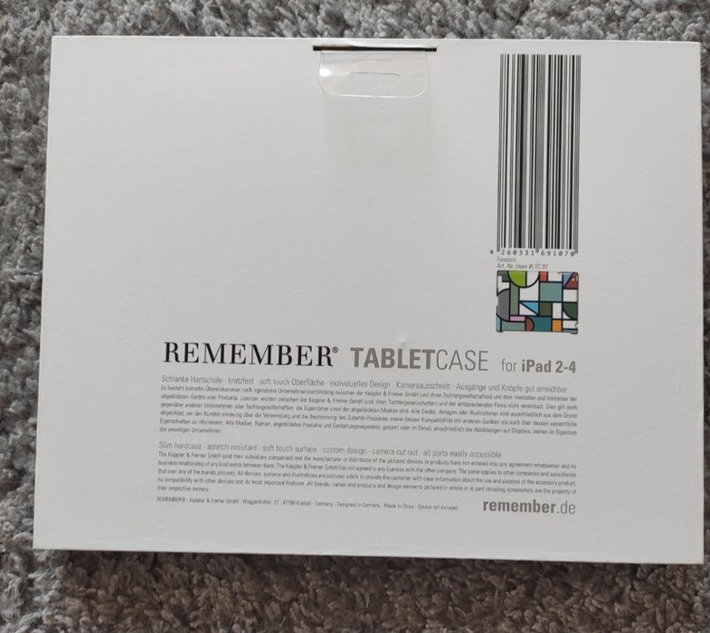 Remember iPad twarda obudowa do iPad 2-4 -TabletCase Stripy
Etui. Nowe