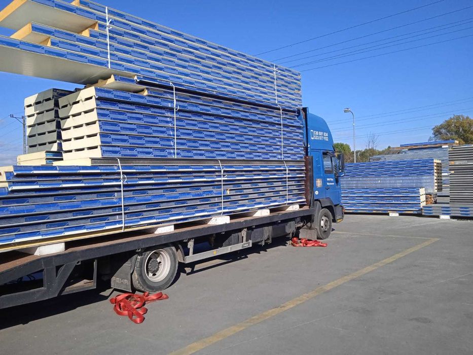 Płyty warstwowe  PIR, PPOŻ, I i II gatunek, blacha płaska