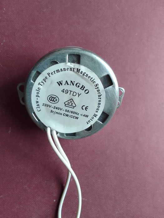 Mały silnik synchroniczny WANGBO ,220-240V,4W,3r/min..od obr.went.kolu